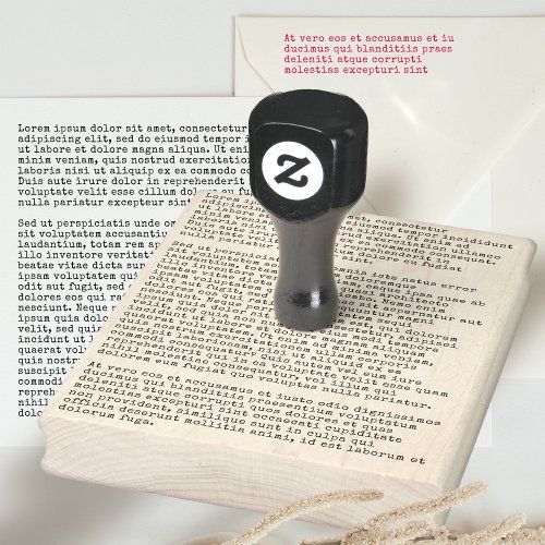 Your Text Custom Giant Rubber Stamp Typewriter