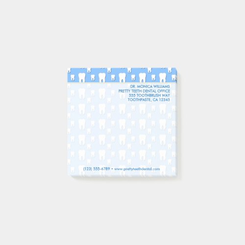 Your Text  Cute Teeth Dental Office Post_it Notes