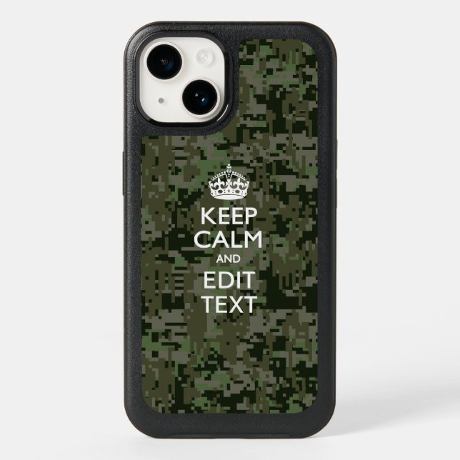 Your Text Digital Camouflage Camo Keep Calm Otterbox iPhone Case (Back)