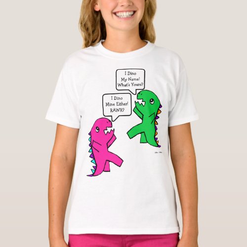 Your Text Dinosaur Conversation Funny T_Shirt