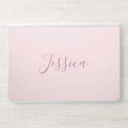 Your Text | Elegant Script &amp; Soft Blush Pink HP Laptop Skin