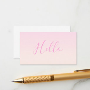 Your Text Elegant Script & Soft Blush Pink Ombre Enclosure Card