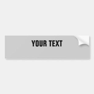 Your Text "Folio Bold CONDENSED " on Gray Bumper Sticker
