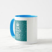 Your Text for She Who Must Be Obeyed Bling Mug (Front Left)