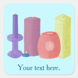Your Text Here Candle Candles Stickers
