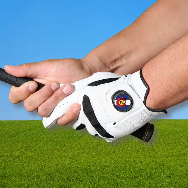 Your Text Here Colorado State Flag Golf Glove (Creator Uploaded)