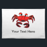 Your Text Here Crab Placemat<br><div class="desc">A crab that you can add your own text too makes a cute placemat.</div>