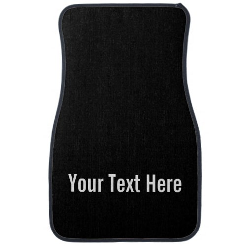 Your Text Here Custom Black Car Mat Set