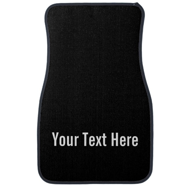 Your Text Here Custom Black Car Mat Set (Front)