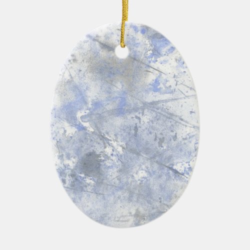 Your text here  Dirty Blue Ceramic Ornament