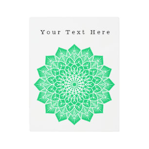 Your Text Here Green Art Image Text Metal Wall Art