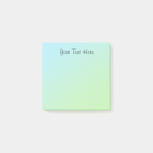 Your Text Here Green Gradient Post-it Notes (Front)
