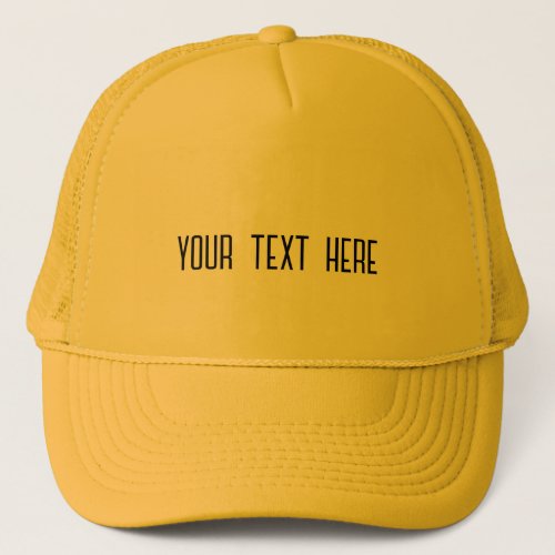 Your Text Here Hats Black Color Text Custom Caps