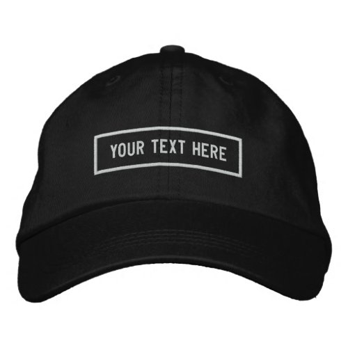 Your Text Here Light Headline Embroidery Embroidered Baseball Cap