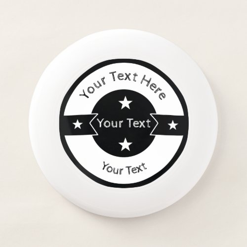 Your Text Here Logo Template Black and White Star Wham_O Frisbee