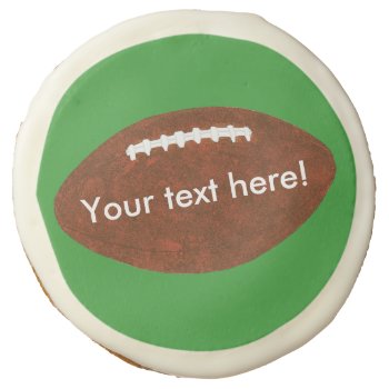 Your Text Here On Custom Football Cookies by Cherylsart at Zazzle