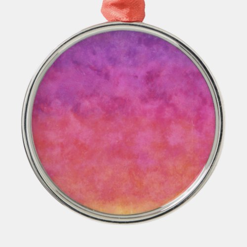 Your Text here RAINBOW SUNSET BACKGROUND Metal Ornament