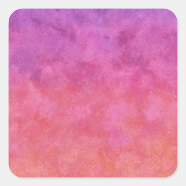Your Text here: RAINBOW SUNSET BACKGROUND Square Sticker (Front)