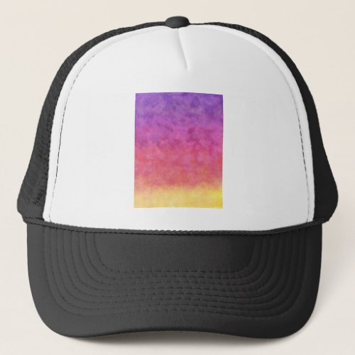 Your Text here RAINBOW SUNSET BACKGROUND Trucker Hat