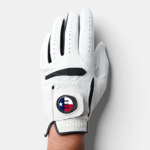 Your Text Here Texas State Flag Golf Glove