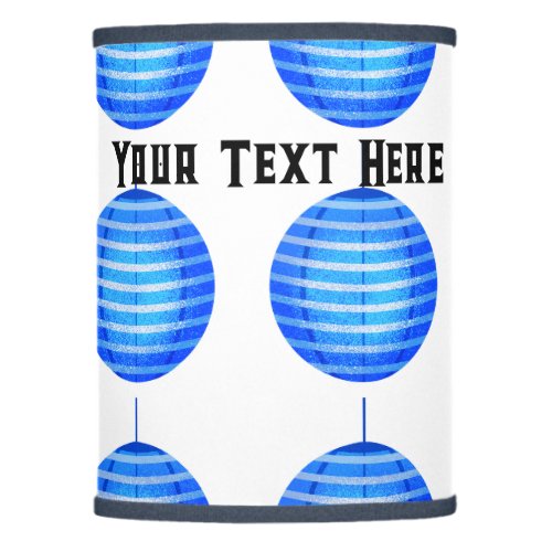 Your Text Here Text with Blue color light image Lamp Shade