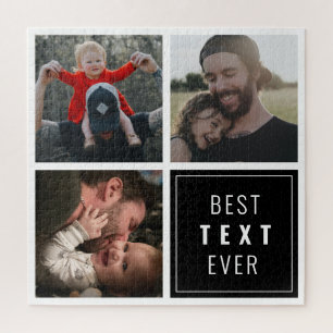 Your text here with custom photo jigsaw puzzle