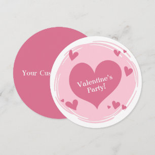 Your Text in a Heart custom invitations