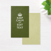 Your Text Keep Calm And on Olive Green Decor (Desk)