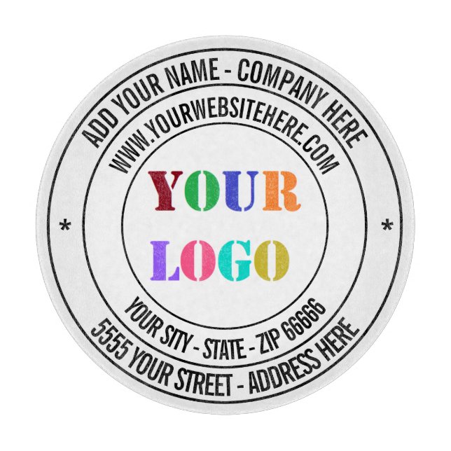 Discover Your Text Logo Name Address Website Cutting Board