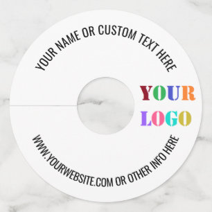 Your Text Logo Photo Name Promotion Wine Glass Tag