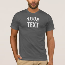 Your Text Mens Bella+Canvas Short Sleeve Asphalt T-Shirt