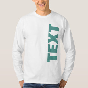 Your Text Mens Long Sleeve Custom Double Sided T-Shirt