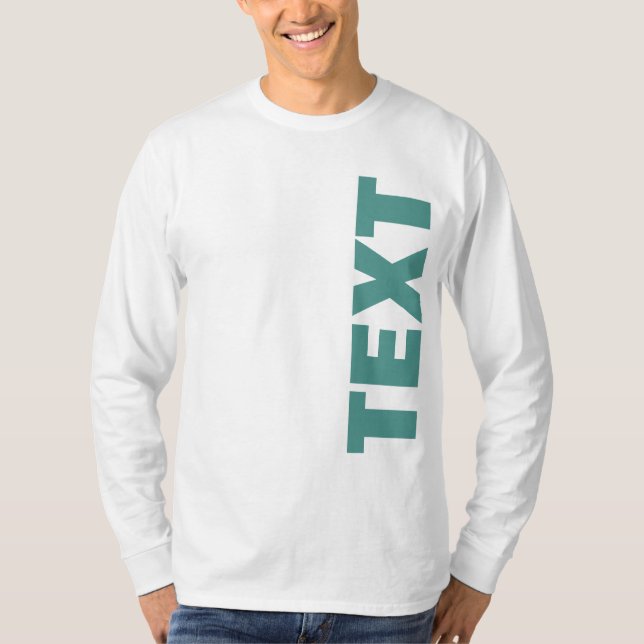 Your Text Mens Long Sleeve Custom Double Sided T-Shirt (Front)