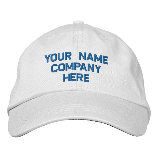 Your Text Name and Colors Hat Embroidered Cap (Front)