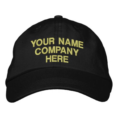 Your Text Name Colors Baseball Cap Embroidered Hat