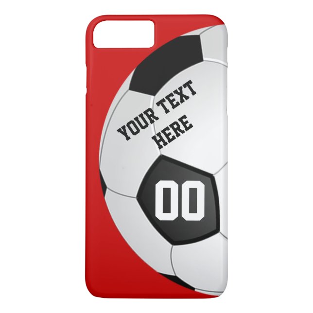 Your Text, Number and Colors SOCCER Phone Cases (Back)