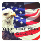 Your Text Old Glory & Bald Eagle USA Flag Patriot