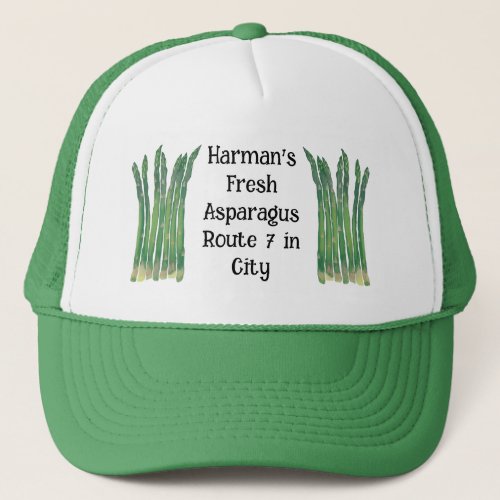 Your text on custom asparagus hats