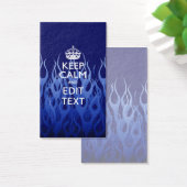 Your Text on Keep Calm on Blue Racing Flames (Desk)