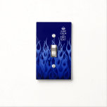 Your Text on Keep Calm on Navy Blue Racing Flames Light Switch Cover Your Text on Keep Calm on Navy Blue Racing Flames Light Switch Cover