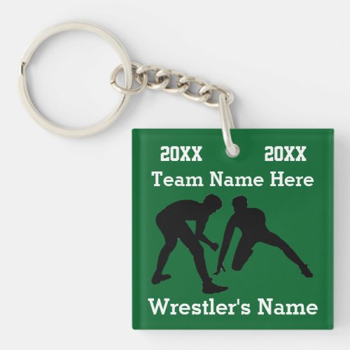 YOUR TEXT on Personalized Wrestling Keychains Gift