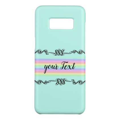 Your Text on Rainbow Strips Case-Mate Samsung Galaxy S8 Case