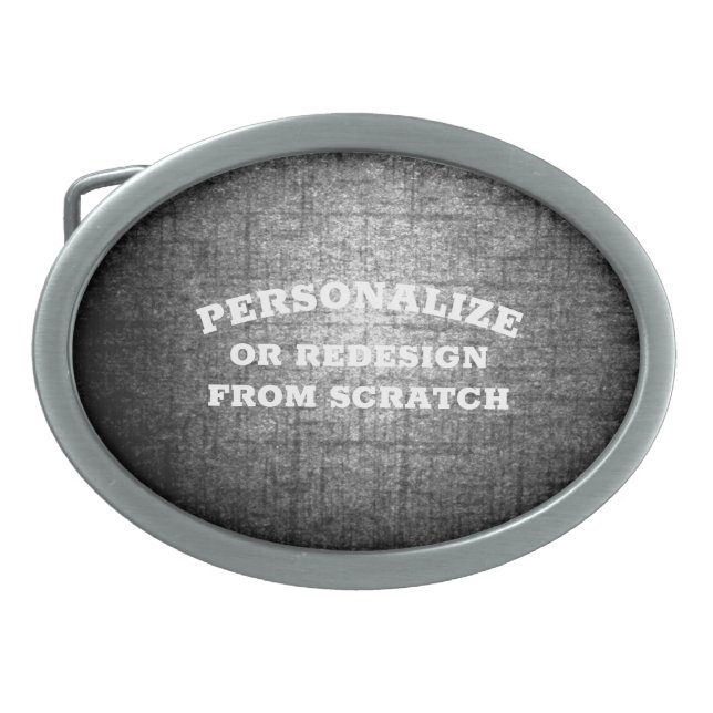 Your Text or Design Here - Create a Custom Belt Buckle (Front)