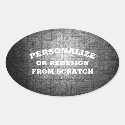Your Text or Design Here _ Create a Custom Oval Sticker
