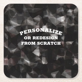 Your Text or Design Here - Create a Custom Square Paper Coaster
