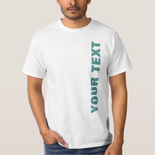 Your Text Or Name Double Sided Mens Modern Value T_Shirt