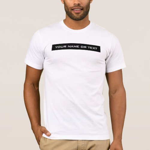 Your Text Or Name Elegant Mens Modern Template T_Shirt