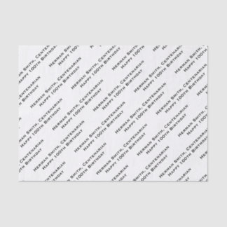 Your Text Pattern All Over Print Black/White Tissue Paper