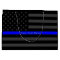 Your Text Personalized Thin Blue Line Grey US Flag