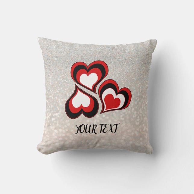 Your text, personalized throw pillow (Front)